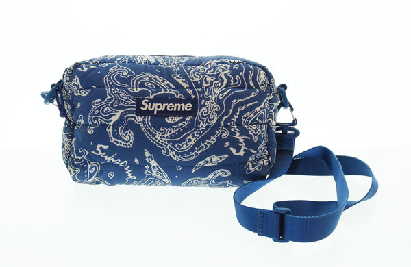 シュプリーム SUPREME 22FW Puffer Side Bag Blue Paisley パファー サイドバッグ ブルー ペイズリー柄 バッグ メンズバッグ ショルダーバッグ・メッセンジャーバッグ ブルー 103B-62