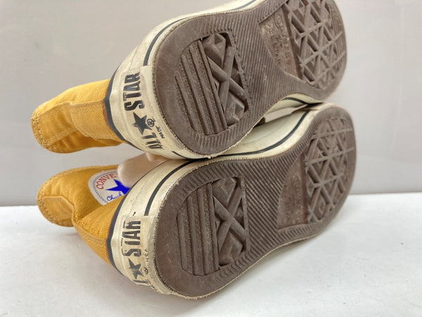 コンバース CONVERSE 90s ALL STAR HI オール スター ハイ キャンバス ヴィンテージ USA製 丸ロゴ シューズ マスタード 黄 メンズ靴 スニーカー イエロー US7 104S-891