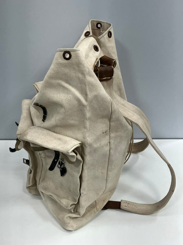 ミリタリー MILITARY 40'S 40年代 旧日本軍 リュック バックパック 旧日本軍 大日本帝国陸軍 当時物 実物 帆布 本革 VINTAGE ヴィンテージ バッグ メンズバッグ バックパック・リュック ベージュ 101bag-203