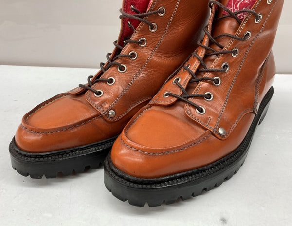 エヴィス EVISU U-TIP BOOTS Uチップ ブーツ 山根靴店 YAMANE レースアップ トレッキング シューズ エビス 茶 2001 メンズ靴 ブーツ ワーク ブラウン 25 1/2 104S-755