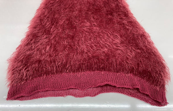 ヒステリックグラマー HYSTERIC GLAMOUR シャギーニット タイト ワンピース ボートネック ワンショルダー オフショルダー 平成 Y2K グランジ 缶バッジ付 PINK ホットピンク ショッキングピンク 0104NS02 セーター 無地 ピンク フリーサイズ 104LT-210