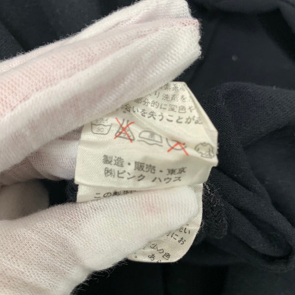 ピンクハウス PINK HOUSE ロングワンピース リボン ワッペン フード付き ギンガムチェック柄 ワンピース ブラック 201LT-437