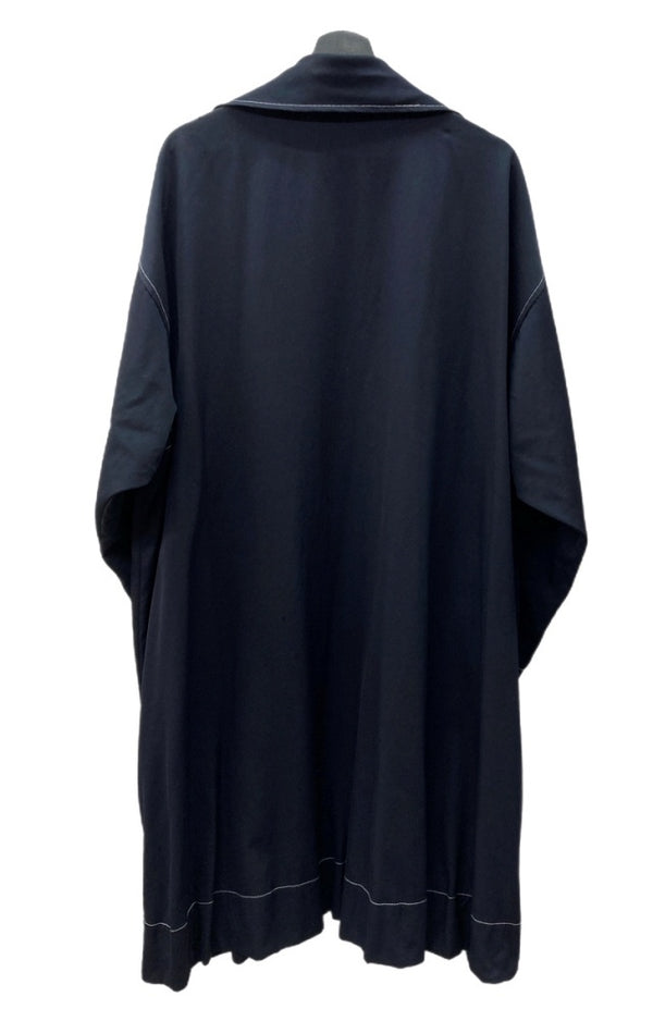 ワイズ Y's ヨウジヤマモト Yohji Yamamoto 山本耀司 ロングコート ライトアウター 羽織り WOOL ウール 毛 NAVY 紺 コート 無地 ネイビー 104LT-136