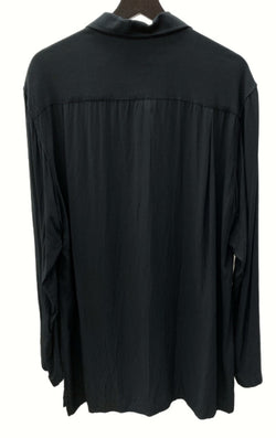 ヨウジヤマモト Yohji Yamamoto サイト S’YTE Cu Washer Ethnic Wrap Shirt エスニック ラップ シャツ デザインシャツ BLACK 黒 UH-B70-216 SIZE3 長袖シャツ 無地 ブラック 104MT-467