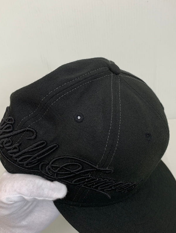 【中古】シュプリーム SUPREME World Famous New Era Cap ワールド フェイマス ニューエラ 帽子 メンズ帽子 キャップ ロゴ ブラック 201goods-118