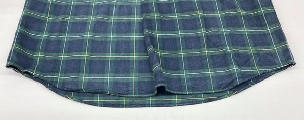 ダブルアールエル RRL 90s 一ツ星タグ SHIRT プルオーバー ステンカラー ボタンダウン ハーフボタン ヴィンテージ VINTAGE ラルフローレン RALPH LAUREN コットン グリーン系 長袖シャツ チェック マルチカラー Mサイズ 104MT-2040