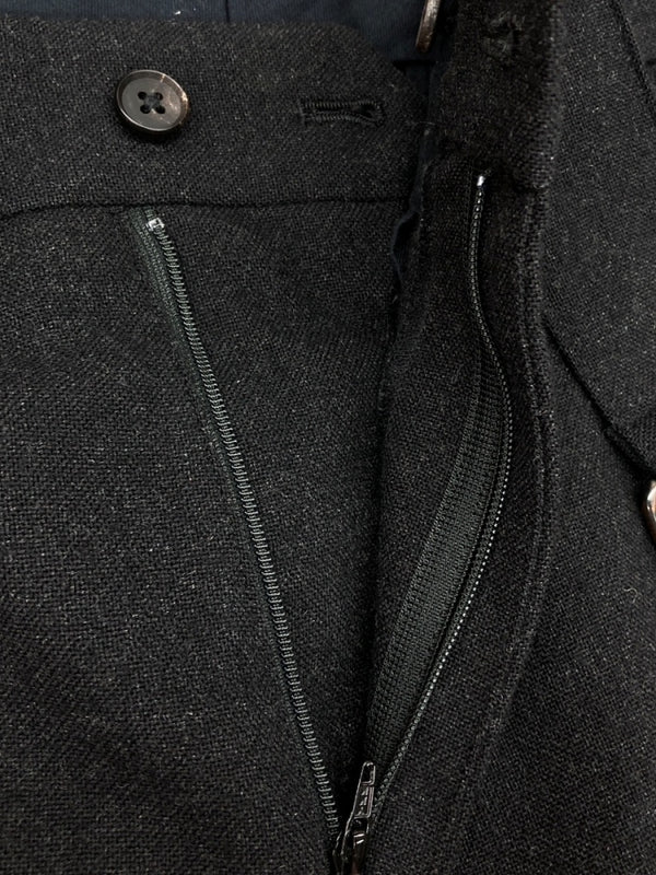 シュタイン stein BELTED WIDE STRAIGHT TROUSERS ワイド ストレート トラウザーズ タック ベルト ジップフライ 黒 無地 ST.283-1 ボトムスその他 ブラック Sサイズ 104MB-288