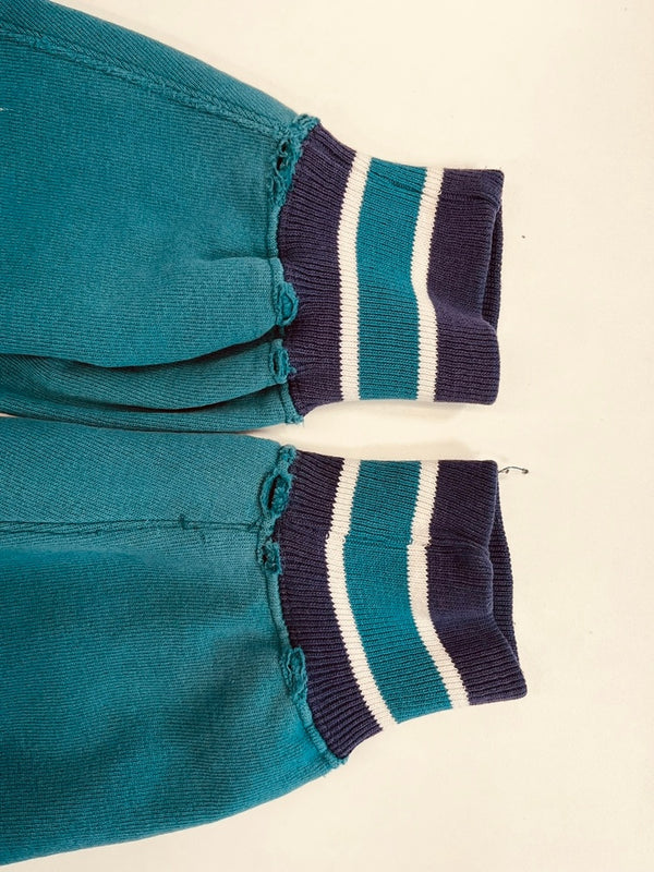 チャンピオン Champion 90s~ 刺繍タグ REVERSE WEAVE リバースウィーブ US古着 ターコイズ系 グリーン系 リブライン ボロ XL スウェット  LLサイズ 101MT-4597