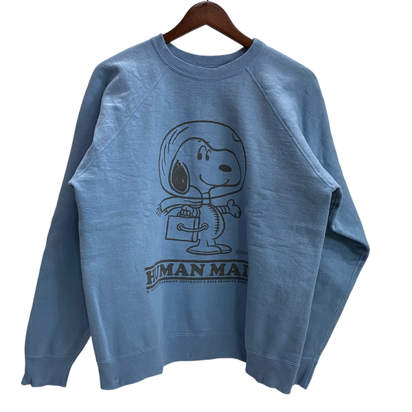 【曜日割引対象外】 ヒューマンメイド HUMAN MADE VINTAGE PEANUTS SWEATSHIRT スヌーピー スウェット ブルー Lサイズ 201MT-3673 VB
