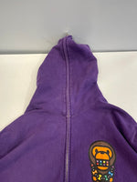 ア ベイシング エイプ A BATHING APE BABY MILO ベイビーマイロ フルジップパーカー フーディ 紫  XL パーカ パープル LLサイズ 101MT-5074