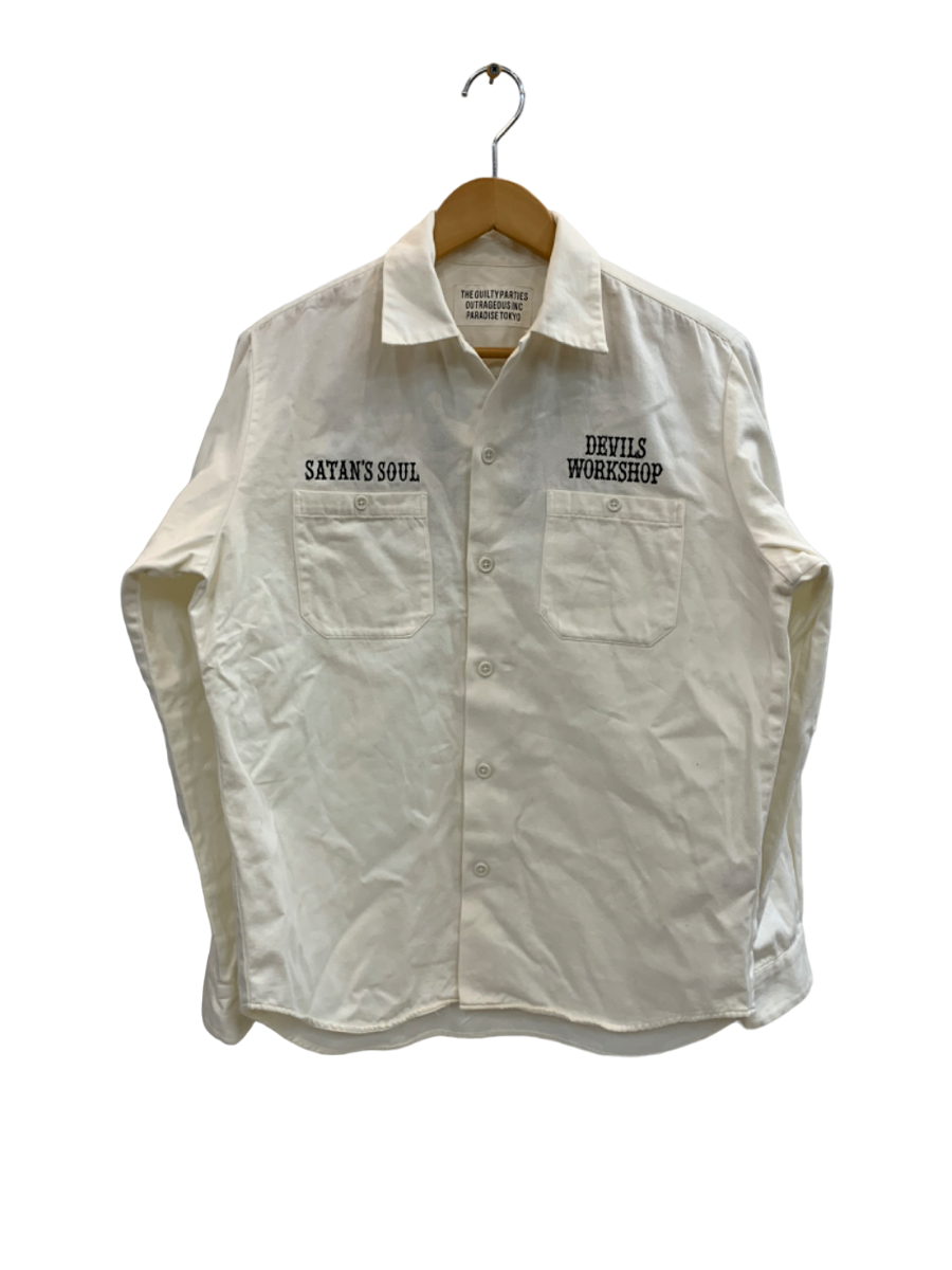 ワコマリア WACKO MARIA 長袖シャツ オープンカラー 長袖シャツ ホワイト Mサイズ 201MT-2430 | 古着通販のドンドンサガール