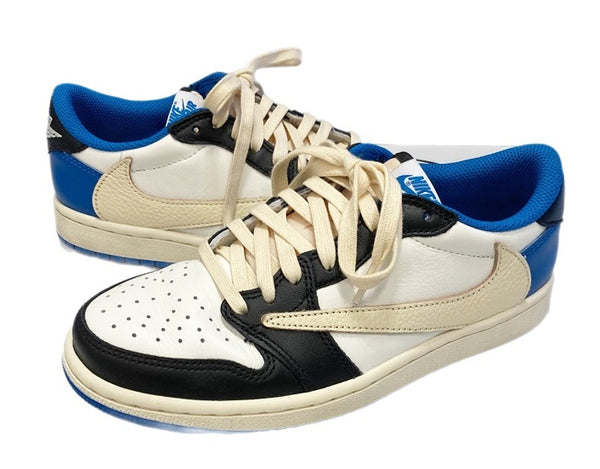 ジョーダン JORDAN Travis Scott × Fragment × Nike Air Jordan 1 Low OG SP Military Blue トラヴィススコット × フラグメント × ナイキ エアジョーダン1 ロー OG SP ミリタリー ブルー DM7866-140 レディース靴 スニーカー ホワイト 23.5cm 101sh-2105
