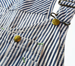 ビッグスミス BIG SMITH 50年代 Vintage DENIM OVERALL デニム ヒッコリー ダブルニー 白タグ エプロン付きストライプ 50s 50's  つなぎ・オーバーオール ブルー 103MB-395