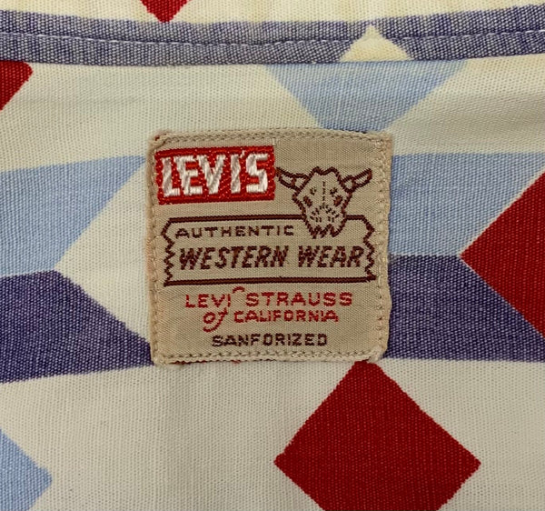 【曜日割引対象外】 リーバイス Levi's 50's ショートホーン ウエスタンシャツ 総柄 長袖シャツ マルチカラー 201MT-3154 VB