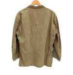 ヴィンテージ vintage 30's～ 30年代～ EURO ユーロ サーヴァント ギャルソンジャケット ワーク カートンボタン アンティーク ストライプ ヒッコリー - ジャケット イエロー 101MT-4994