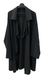 ワイズ Y's S'YTE サイト 2021 Gabardine Stretch Frame Double Collar Drape Coat ギャバジン ドレープコート BLACK 黒 UH-C24-912 コート 無地 ブラック SIZE3 104LT-99