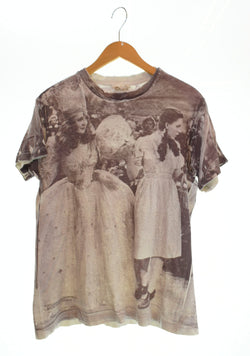 US US古着 THE WIZARD OF OZ Over Print S/S Tee STANLEY DESANTIS オズの魔法使い 半袖 Tシャツ 茶 Tシャツ ブラウン Mサイズ 103MT-1590