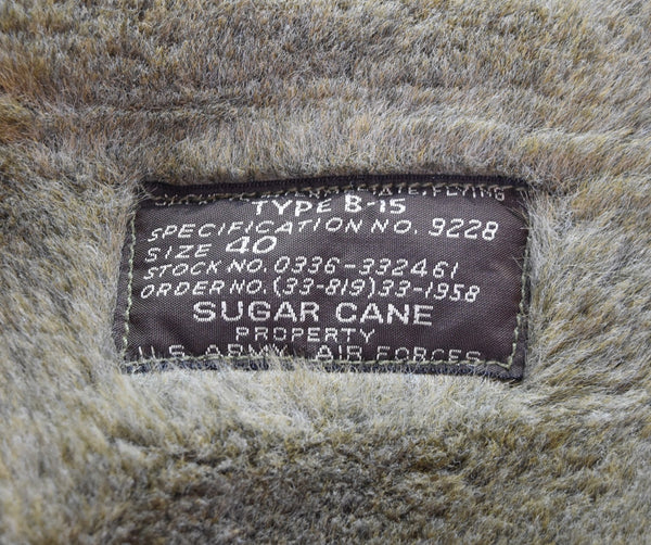 シュガーケーン SUGAR CANE B-15 フライトジャケット 東洋 40 ジャケット カーキ 103MT-3081