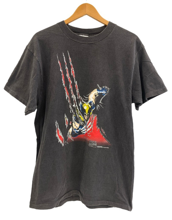 ヴィンテージ vintage 90s ©1995 マーベル MARVEL ウルヴァリン アメコミ プリントTシャツ Tシャツ ブラック Lサイズ 101MT-3455