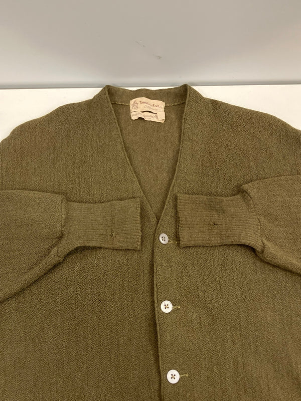 ヴィンテージ vintage 50's～60's 50～60年代 TOWNE AND KING アルパカ ニット カーディガン 44 カーディガン カーキ 101MT-5023