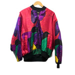 US US古着 90’s 90年代 Picaso ピカソ ナイロンジャケット リバーシブル ブルゾン アート VINTAGE ヴィンテージ - ジャケット マルチカラー 101MT-4682