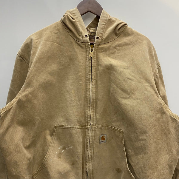 【曜日割引対象外】 カーハート Carhartt アクティブジャケット ペンキ チェックライナー ジャケット ベージュ 201MT-4360 VB