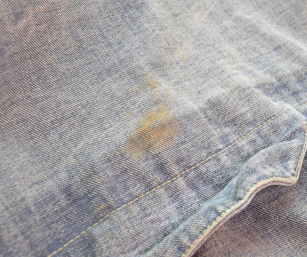 ゲス GUESS 80s レザー切替 デニムジャケット Made in USA 80's Gジャン USA製 ジャケット ブルー Lサイズ 103MT-3395