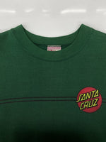 サンタクルーズ SANTA CRUZ 90s CREWNECK SWEATSHIRT クルーネック スウェット NHSタグ USA製 トレーナー プリント 緑 スウェット ロゴ グリーン Lサイズ 104MT-1701