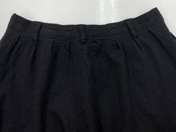 ヨウジヤマモト Yohji Yamamoto POUR HOMME BALLOON PANTS バルーン パンツ 短パン 七分丈 黒 無地 HK-P12-101 ハーフパンツ ブラック サイズ 2 104MB-252