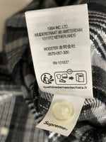シュプリーム SUPREME 23ss Metallic Plaid  Shirt メタリック チェック  半袖シャツ ロゴ グレー Lサイズ 201MT-2377