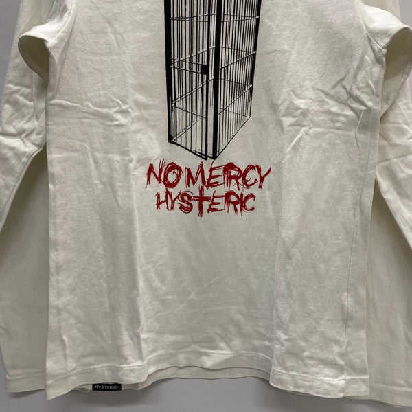 ヒステリックグラマー HYSTERIC GLAMOUR No Mercy Hysteric Long Sleeve Tshirt 長袖カットソー ホワイト FREEサイズ 201MT-4698
