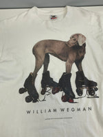ヴィンテージ vintage 90’s 90年代 FRUIT OF THE LOOM ウィリアムウェグマン William Wegman Dog 犬 フォト 写真家 アートT アメリカ製 MADE IN USA Tシャツ ホワイト Mサイズ 101MT-4171