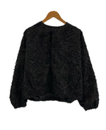 アトリエヌメロサンク Atelier N°5 Atelier N5 ノーカラーフェザージャケット 黒　 LDZ10A2107A0006 ジャケット ブラック フリーサイズ 101LT-237