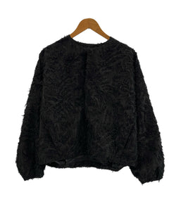 アトリエヌメロサンク Atelier N°5 Atelier N5 ノーカラーフェザージャケット 黒　 LDZ10A2107A0006 ジャケット ブラック フリーサイズ 101LT-237