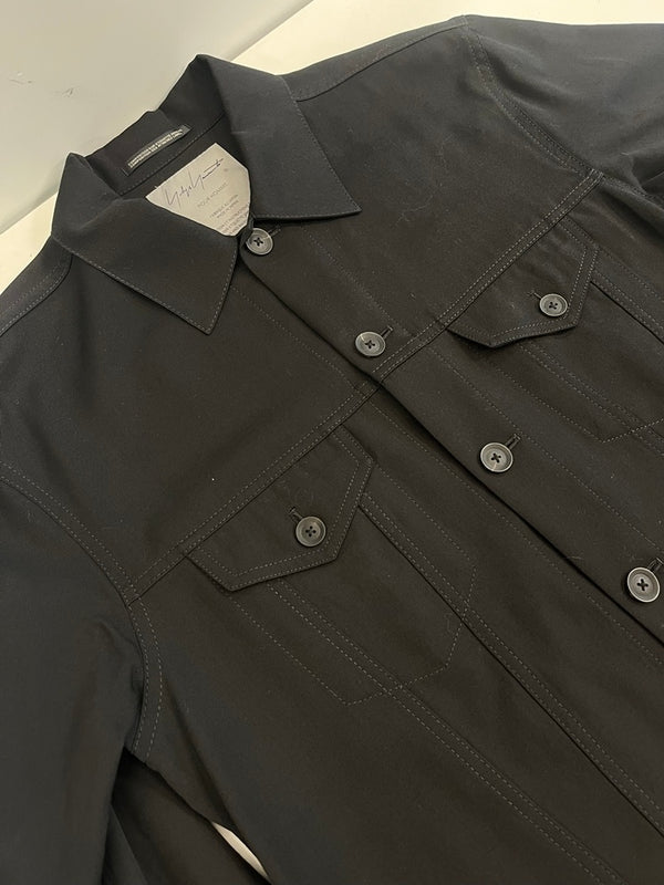 ヨウジ ヤマモト YOHJIYAMAMOTO POUR HOMME 21SS WOOL GABARDINE STANDARD BLOUSON ウールギャバ  トラッカージャケット HD-Y02-100 表記サイズ3 ジャケット ブラック 101MT-5162