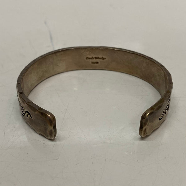 【曜日割引対象外】 【中古】ワンズワーカー ONE'S WORKER 唐草 金メタル メンズジュエリー・アクセサリー バングル シルバー 201goods-685 VB