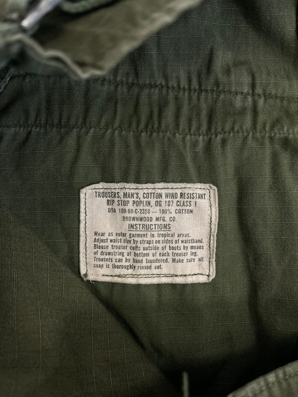 ミリタリー Military ヴィンテージ Vintage ジャングルファティーグ ミリタリーパンツ カーゴパンツ カーキ LONG SMALL 101MB-694