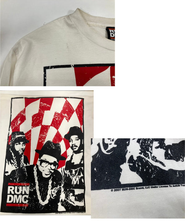 ヴィンテージ vintage 00s 00's RUN DMC official ©2008 ラップT rap tee promo tee Tシャツ ホワイト Lサイズ 101MT-3539