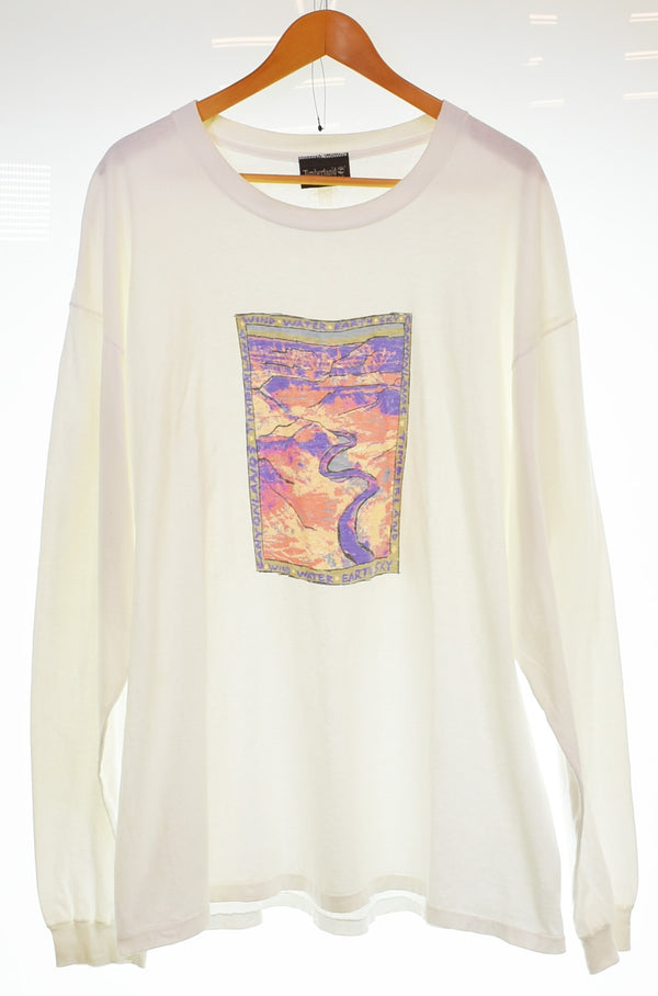 ティンバーランド Timberland  90's シングルステッチ WEATHER GEAR OLD Timber  ロンT ホワイト 103MT-3309