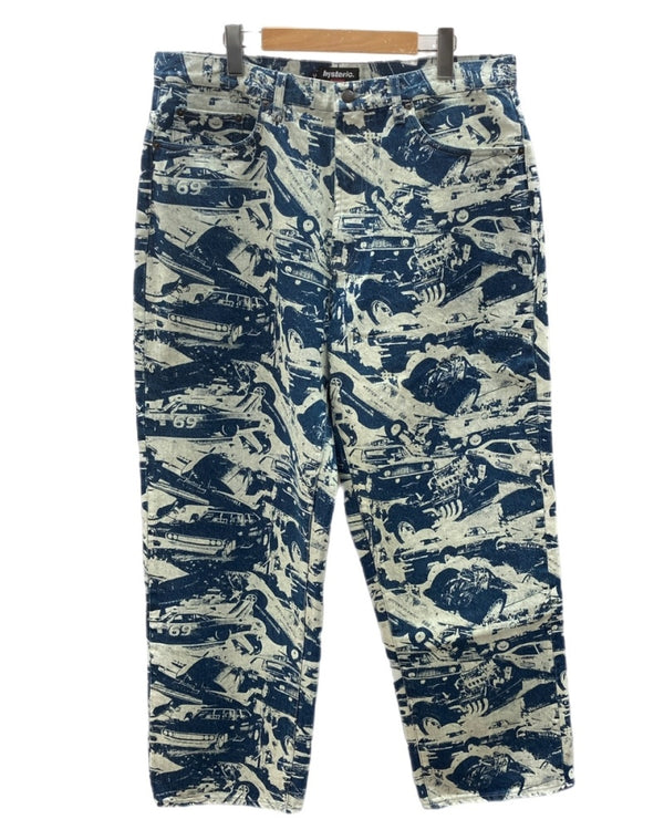 シュプリーム SUPREME × HYSTERIC GLAMOUR ヒステリックグラマー 24FW Cars Baggy Jean バギー ジーンズ 青 総柄 デニム ブルー サイズ 34 104MB-291