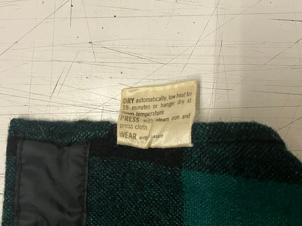 ペンドルトン PENDLETON 70's 70年代 ボードシャツ ネルシャツ ブロックチェック バッファローチェック ウールシャツ  VINTAGE ヴィンテージ 長袖シャツ グリーン Mサイズ 101MT-4976