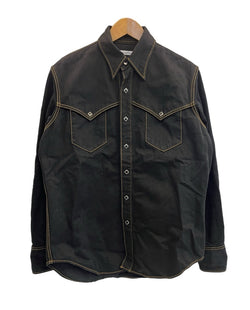 ジョンローレンスサリバン JOHN LAWRENCE SULLIVAN 18AW COWBOY DENIM SHIRT カウボーイデニムシャツ ウェスタンシャツ 3B004-0218-30 46 長袖シャツ ブラック 101MT-4890
