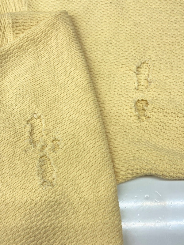 ダイリク DAIRIKU 21ss Thrift Thermal Tee サーマル Tシャツ ダメージ加工 オーバーサイズ ロンT 長袖 黄 21SS C-6 ロンT 無地 イエロー Lサイズ 104MT-1890