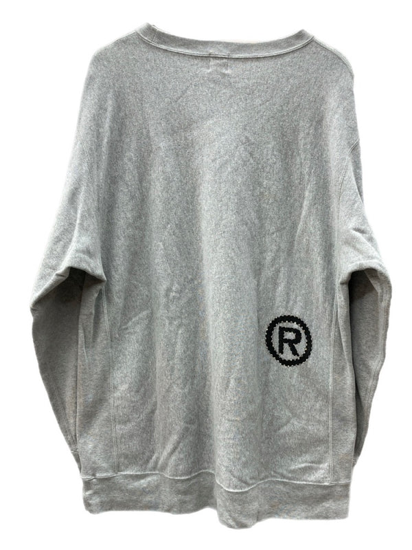 アベイシングエイプ A BATHING APE ベイプ BAPE 初期 90s トレーナー リバースウィーブ スワロフスキー ラインストーン クルーネック Y2K ロゴ 日本製 GRAY 灰色 スウェット プリント グレー XLサイズ 104MT-1821
