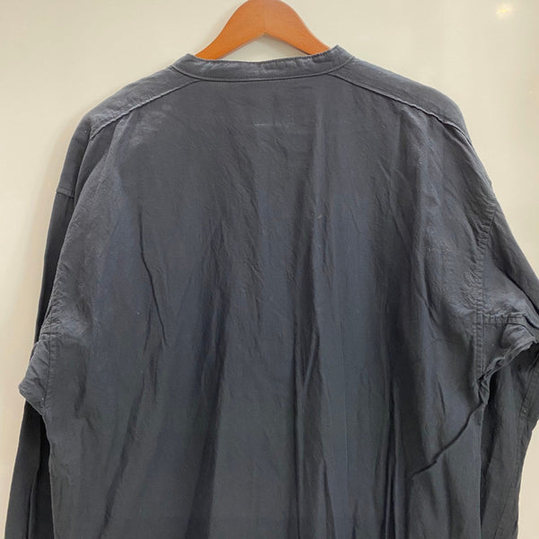 【曜日割引対象外】 キャピタル KAPITAL 風呂敷刺繍 刺し子 プルオーバー スモック シャツ 長袖カットソー ブラック Lサイズ 201MT-4303 VB