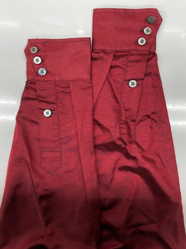 ダブルアールエル RRL 90s WESTERN SHIRT ウエスタン シャツ ボタン 長袖 三ツ星タグ Ralph Lauren 赤 長袖シャツ 無地 レッド Mサイズ 104MT-2247