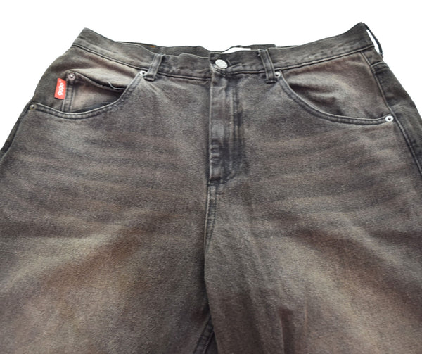 ナインティナインティ 9090 King Logo Buggy Denim キングロゴ デニムパンツ ジーンズ バギー 刺繍 NN1539 デニム ブラック LLサイズ 103MB-516