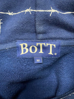 ボット BoTT 有刺鉄線柄 フーディー 223BoTT16-H パーカ ブルー Mサイズ 201MT-3825
