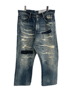 ネイバーフッド NEIGHBORHOOD SCRATCH SAVAGE サベージデニムパンツ パッチワーク ダメージデニム 211XBNH-PTM07 デニム ブルー Lサイズ 101MB-684