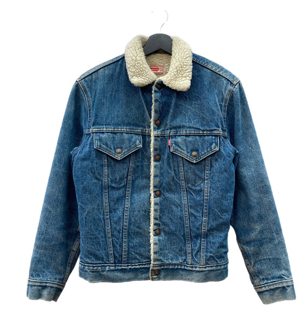 リーバイス Levi's 70s 70年代 ボアジャケット デニム Gジャン トラッカージャケット ボタン裏52 青 紺 サイズ 36 ジャケット 無地 ネイビー 104MT-1990